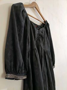 Chic Black Puff Sleeve Mini Dress