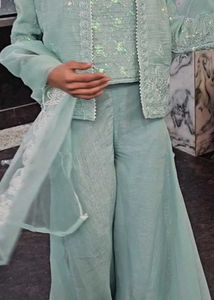 wedding latest heavy indo western dress with shrug