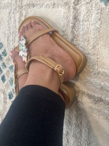 Embellished Flat Sandals