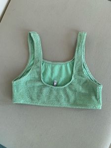 Crinkle Knit Scoop Bra