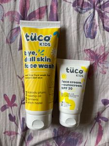 unopened combo Tuco Kids Face Wash & Sunscreen