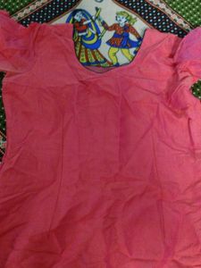 Beautiful Pink Kurta with Embellished Border