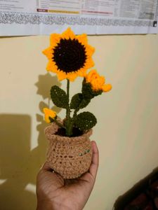 Crochet Sunflower Plant