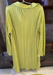very stretchable neon green shirt dress