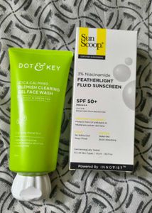 dot and key facewash &amp; sunscoop sunscreen combo