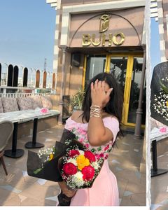 Elegant Pink Off-Shoulder Floral Dress