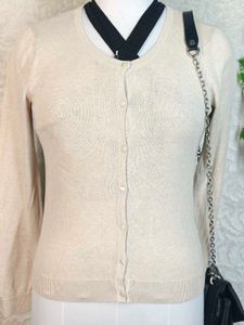 H&amp;M Cream Knit Cardigan