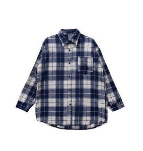 Classic Blue Plaid Flannel Shirt