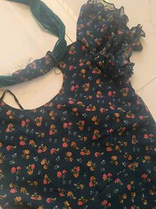 Charming Floral Dress with Dupatta