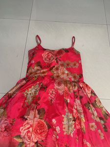 Stunning Floral Print Ethnic Gown