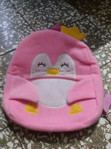 Cute Pink Penguin Plush Backpack