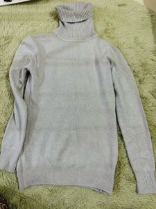 Grey Turtleneck Sweater