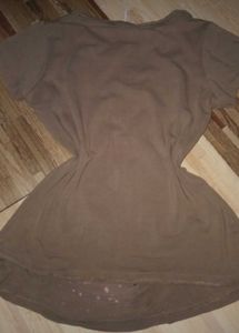 Y2K Brown Elephant Graphic T-Shirt
