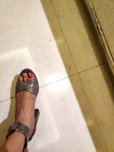 Marks & Spencer Stylish Dotted Ankle Strap Heels