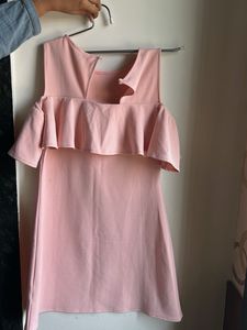 pink ruffle dress