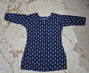 Blue Printed Kurta
