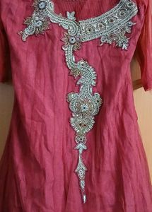Embellished Maroon Lehenga Choli - M Size
