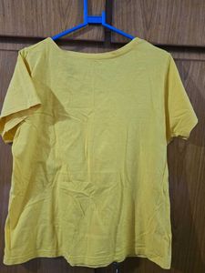 Cute Yellow T-Shirt and black joggers