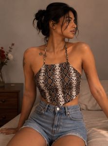 ✨Animal Print Scarf Tie Top - Size Small ✨