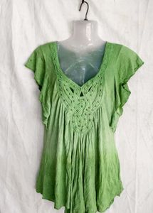 Y2K fluorescent green top