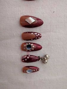 Unique Handcrafted Nail Charms with Dangles