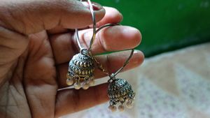 Oxidized Jhumka Earrings