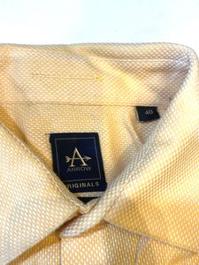 Men's Classic Beige Textured Shirt