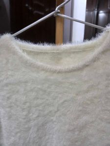 Fluffy White Sweater