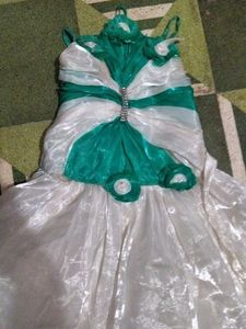 Stunning Green &amp; White Lehenga Choli