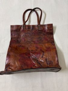 Ethnic Hand Embossed Vintage Leather Bag