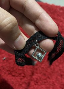 Lace Choker with Square Pendant