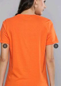women New Orange T-Shirt with Sailboat Graphic🧡