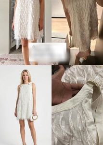 white fringe dress