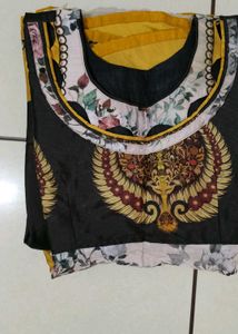 Coffee - Yellow Full Flair Gaun
