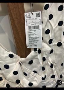 new-Mango Polka Dot Midi Dress