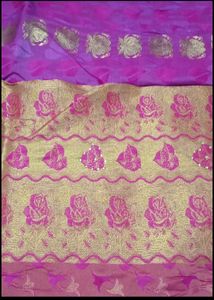 Pink &amp; Gold Sari with Blouse