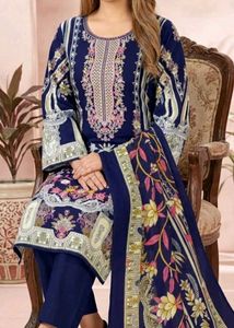 Elegant Blue Floral Print Kurta Set