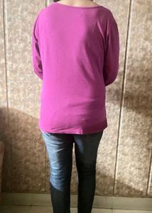 Purple V-Neck Top
