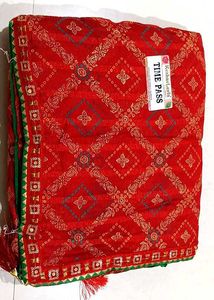 Beautiful Red Bandhani Saree