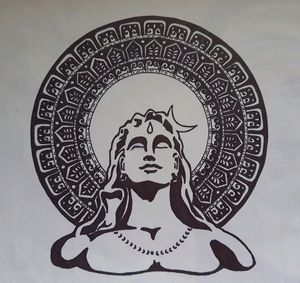 shiva mandal art ( handmade )