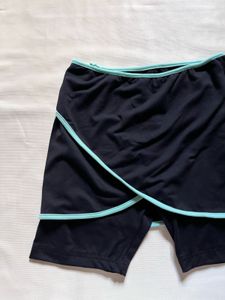 Women's Dark Blue Skort with Teal Trim