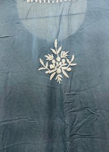 Chikankari Grey Kurta