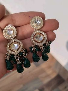 Stunning Emerald Beaded Necklace Set