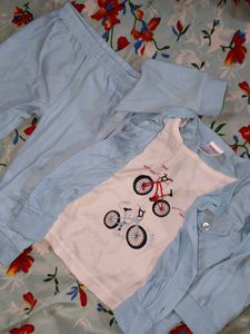 Cute Baby Blue Outfit Set