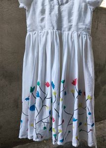white painted dress