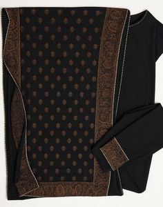 Elegant Black Kurta with Embellished Sleeves