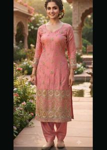 Pink Embroidered Salwar kameez
