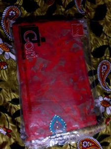 Embroidered Red Kurta Set