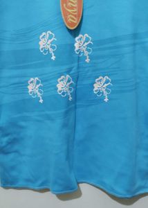 Aanya Blue T-Shirt with Floral Print