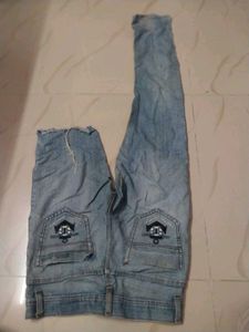 Stylish Light Wash Denim Jeans